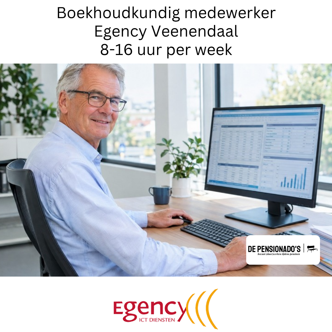 Werkaanbod Boekhoudkundig medewerker bij Egency in Veenendaal, 8-16 uur per week